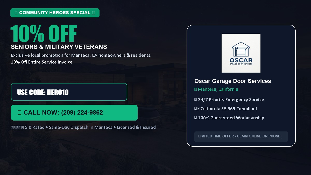 10% OFF Senior Citizens (65+) & Military / Veteran Community Discount in Manteca, CA